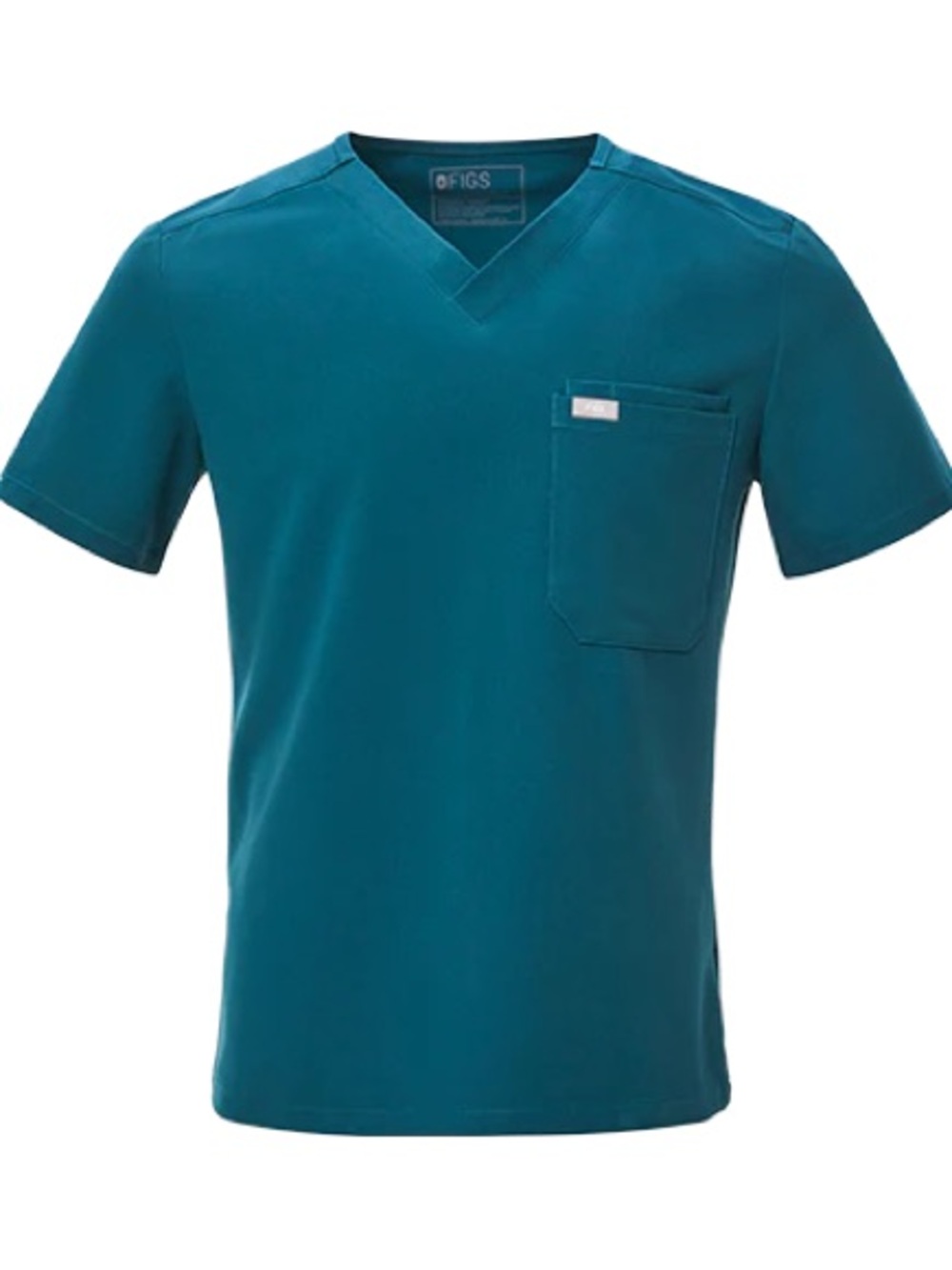 FIGS Men’s Teal Short-Sleeve V-Neck Pocket Top
